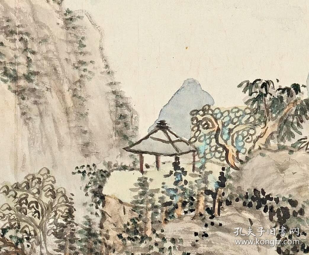 董诰 山水册页12开.