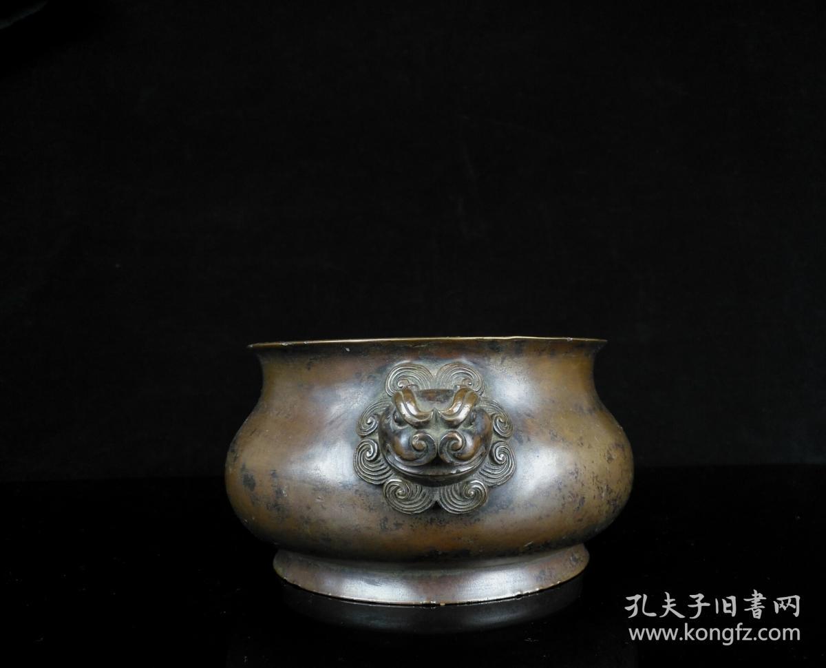 清代乾隆年制压经老香炉