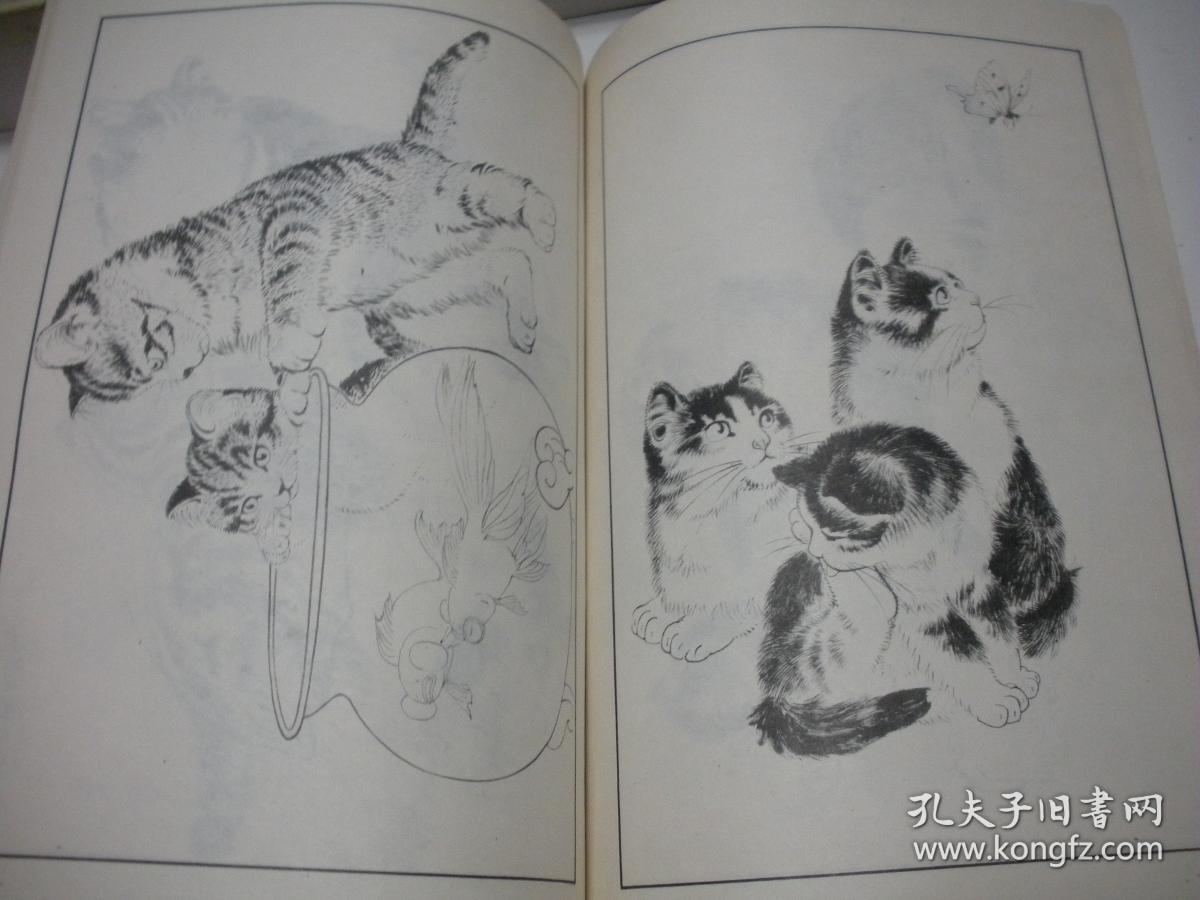 百猫谱 天津人民美术出版社 1990年2印,16开.