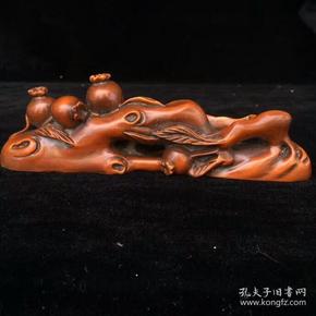 黄杨木石榴木笔架
