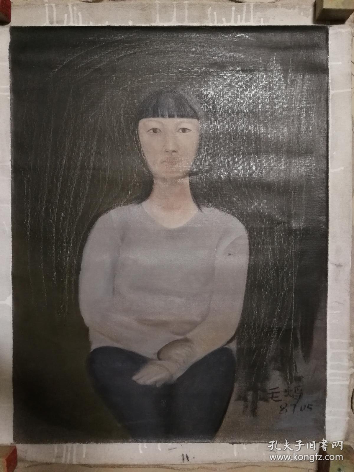 当代著名油画艺术家毛焰油画一幅