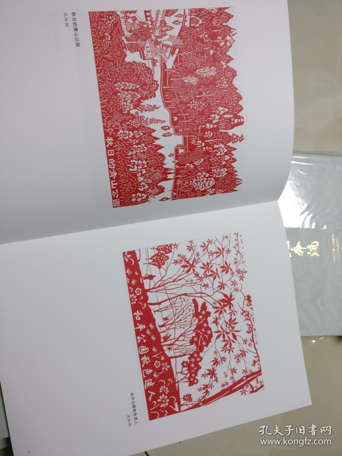 沧桑巨变 大江奔流 大16开四册一盒剪纸,版画,绘画,书法 原书照相,95