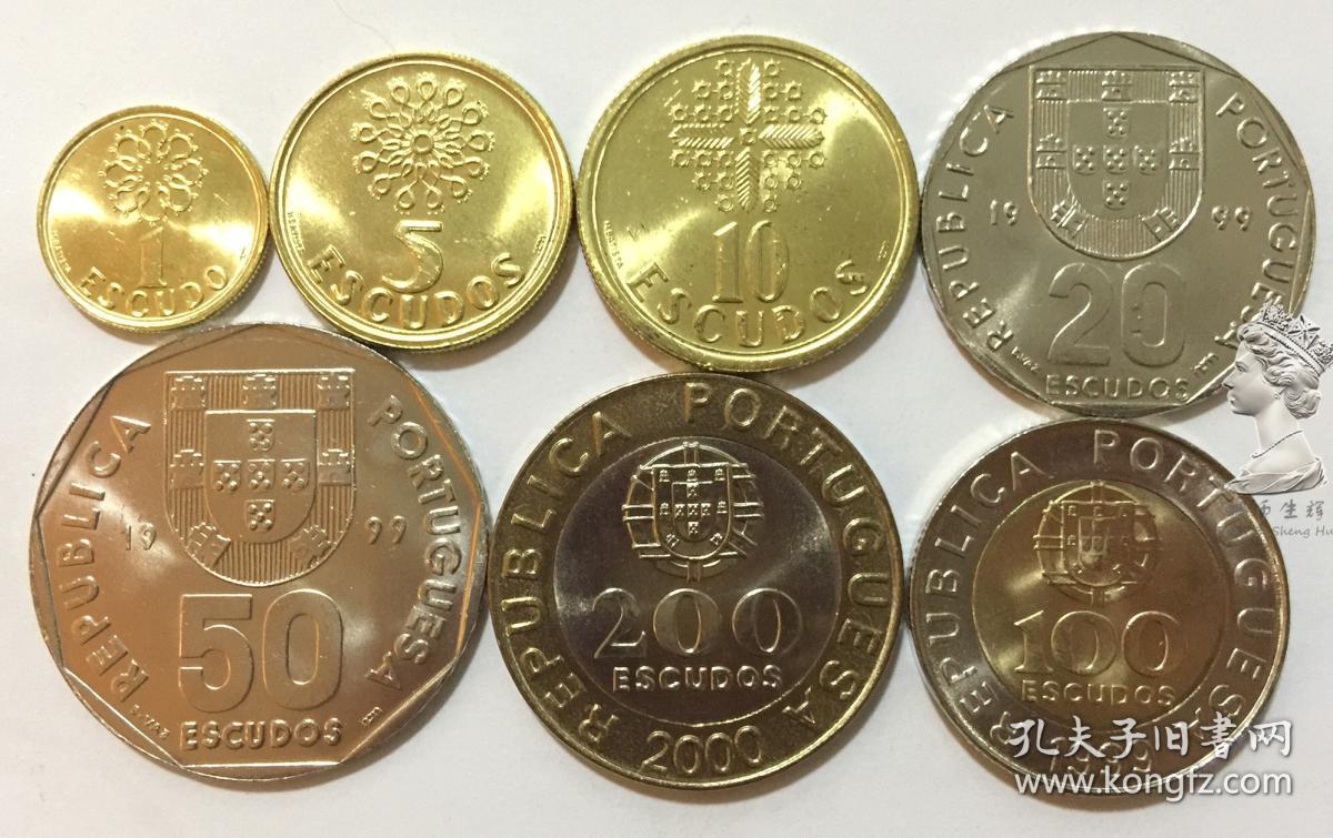 硬币 葡萄牙 20埃斯库多 1987年