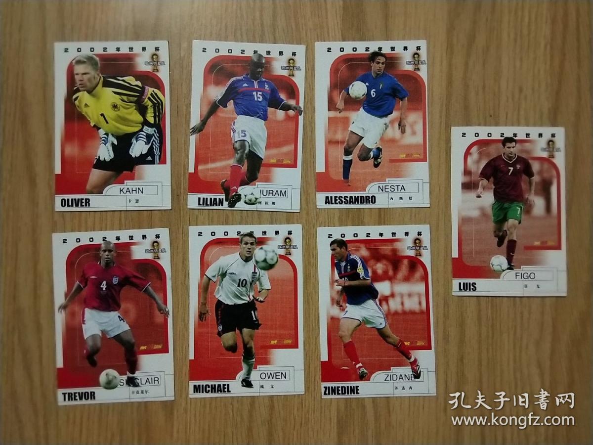 2002年世界杯(足球明星卡片)共19张