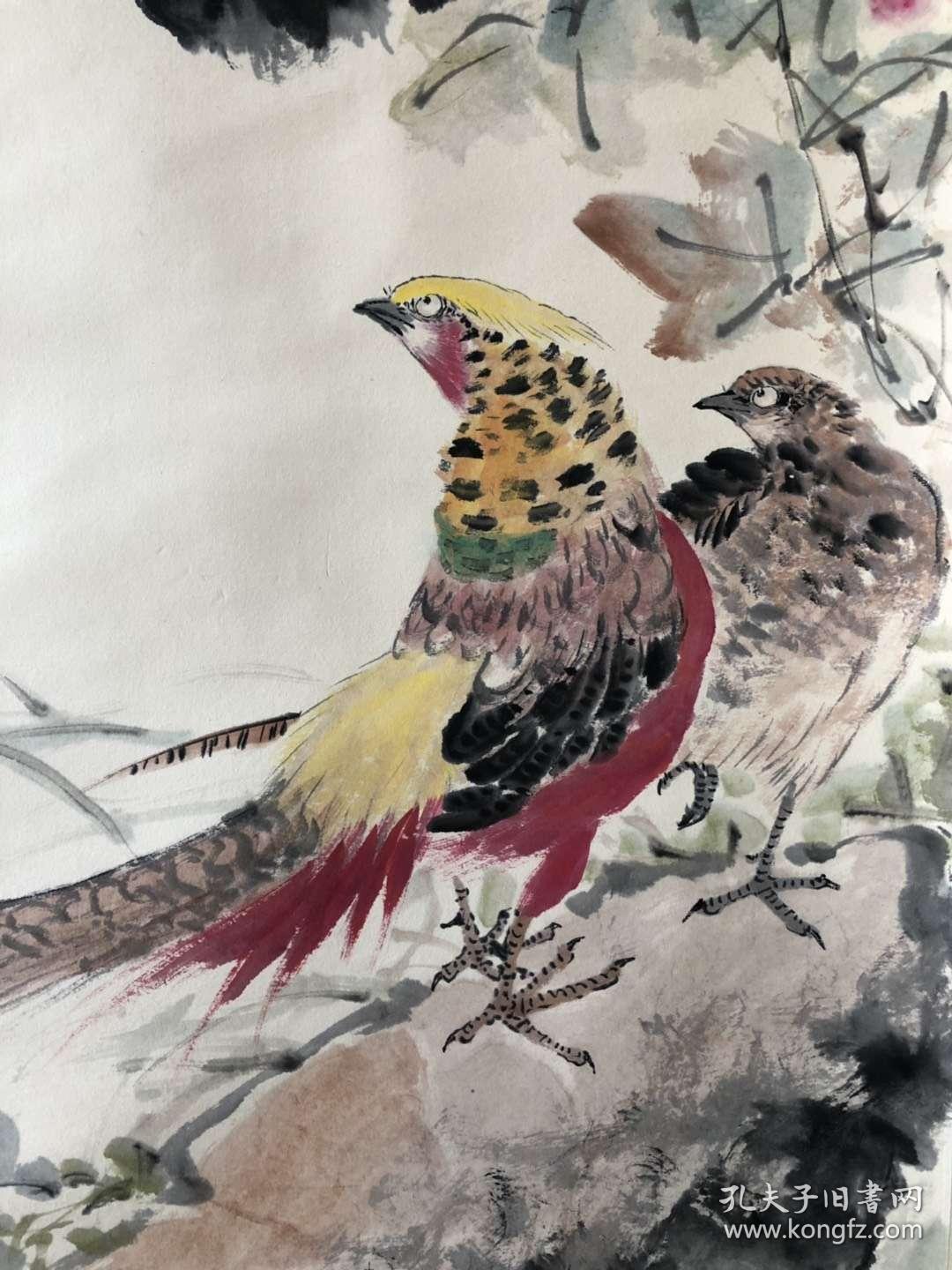 王雪涛 四尺立轴 锦鸡尺寸:210×87厘米编号:xh739510