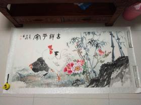 陕西名家王腾老师多年前精品画作《富贵平安》