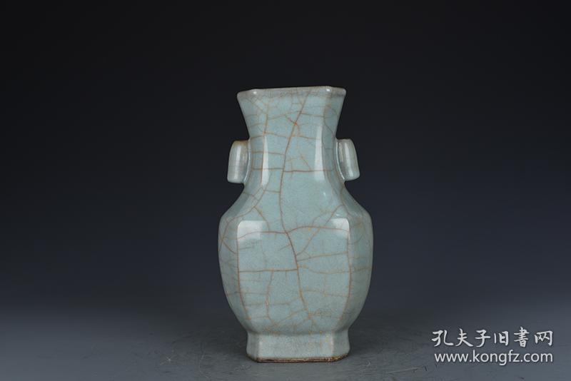 海外回流★★精品瓷器■【★★宋官窑修内司款贯耳瓶