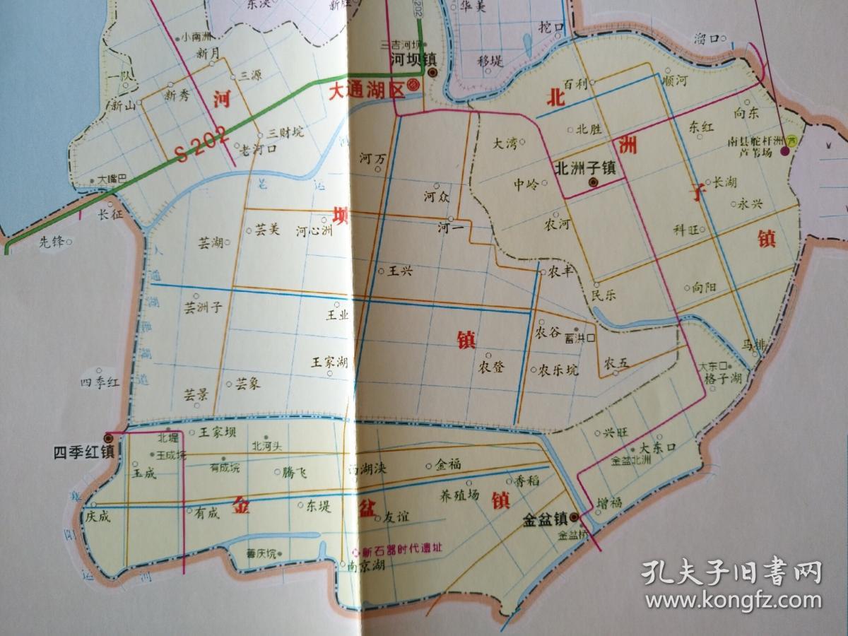 益阳市南县旅游地图52乘76cm南县地图南县旅游图南县导游图