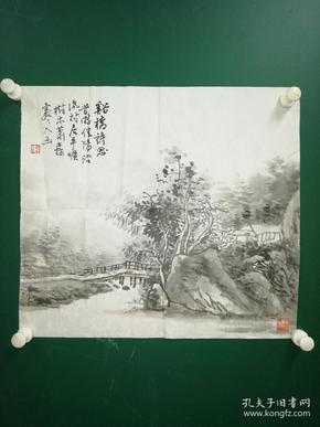 常州画家:薛 金炜,山水小品,一幅!