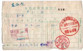 盐专题-----50年代发票-----1956年黑龙江省林口县"古城供销社"海盐发票79