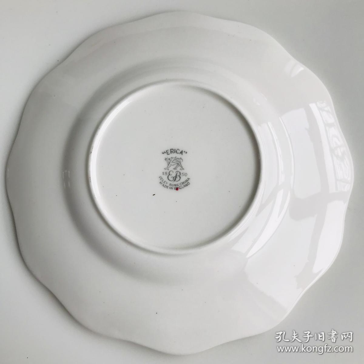 西洋 欧洲 古董 英国 骨瓷 瓷盘 erica系列 eb foley