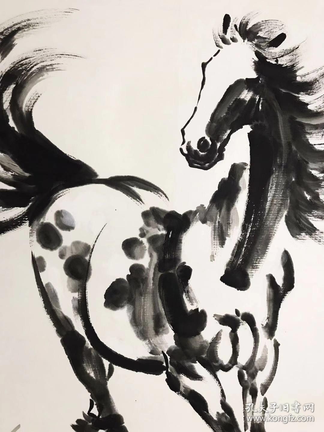 拜国画大师徐悲鸿的夫人廖静文为师,为当代著名徐派大家,四尺整张手绘