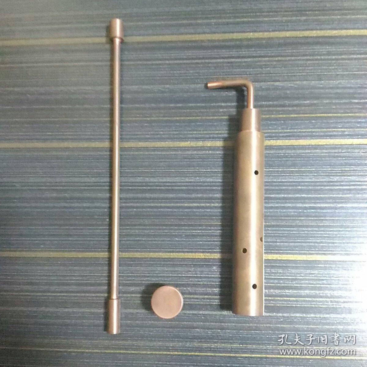 纯紫铜道家寻龙尺(长22*高15*宽2)筒身带七星诀,筒身带七星孔阵,手握