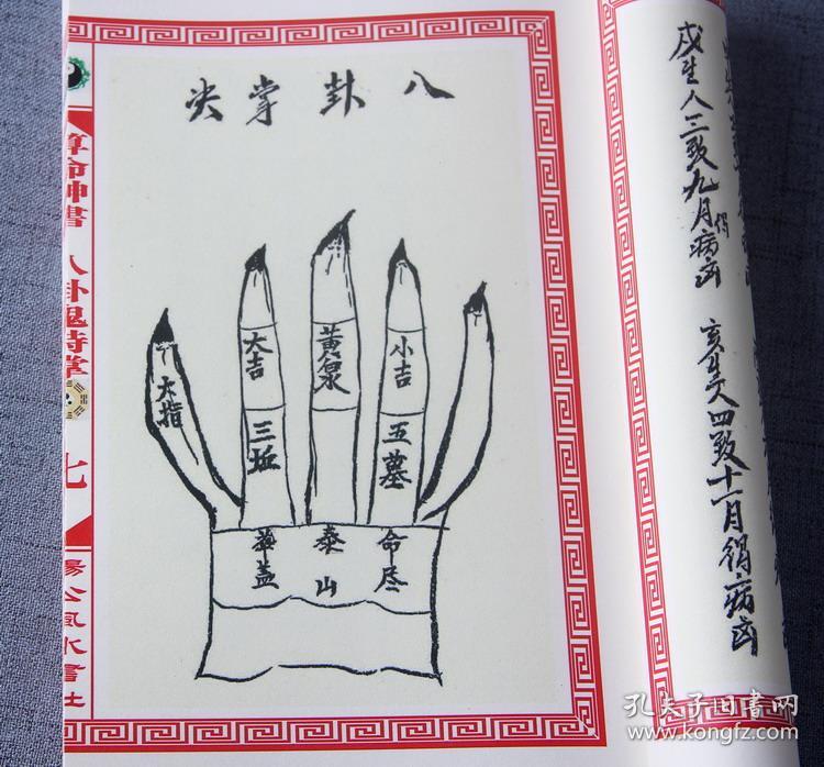 复印件算命神书八卦鬼时掌诀袁天罡掐指诀法江湖术士何国向师傅抄留本