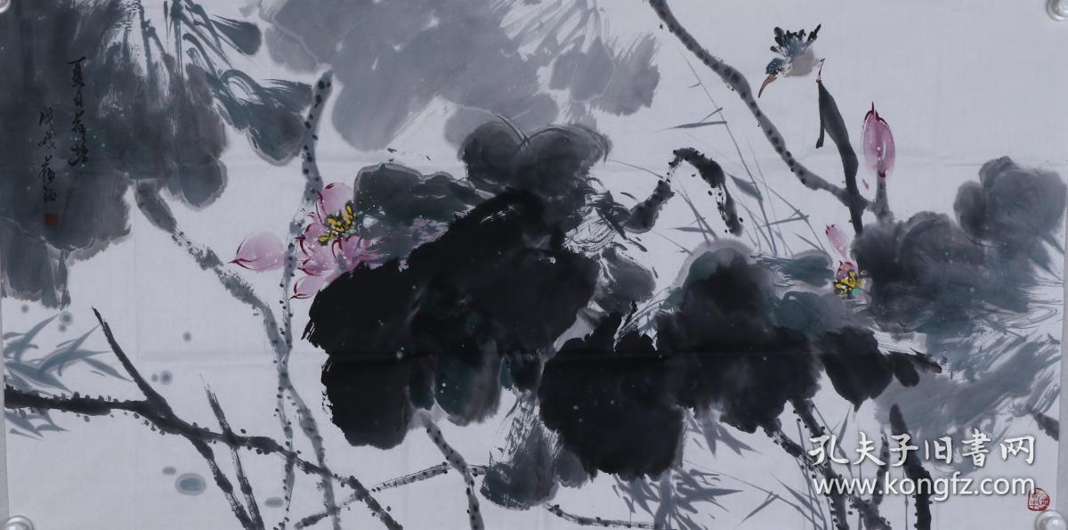 师从郝华,著名画家 苏 小梅 水墨画作品 《夏日荷塘》