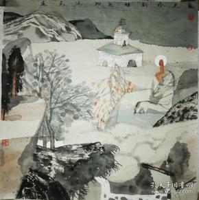 当代著名画家刘筱静山水画一幅(保真)