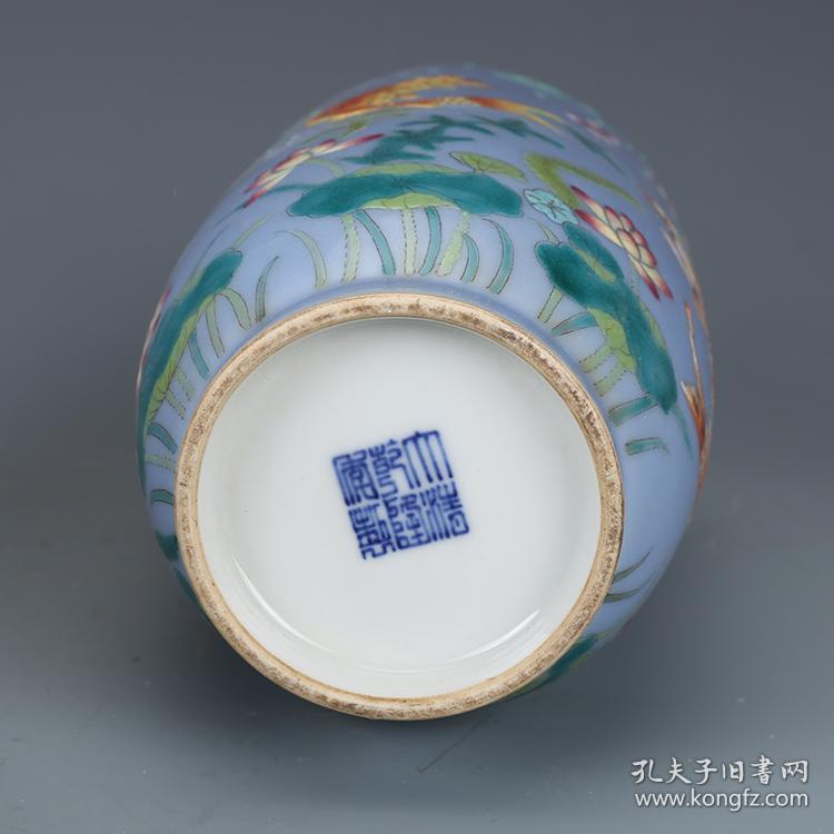 特价秒杀2600元★精品瓷器■【★★清乾隆五彩鱼藻纹瓶