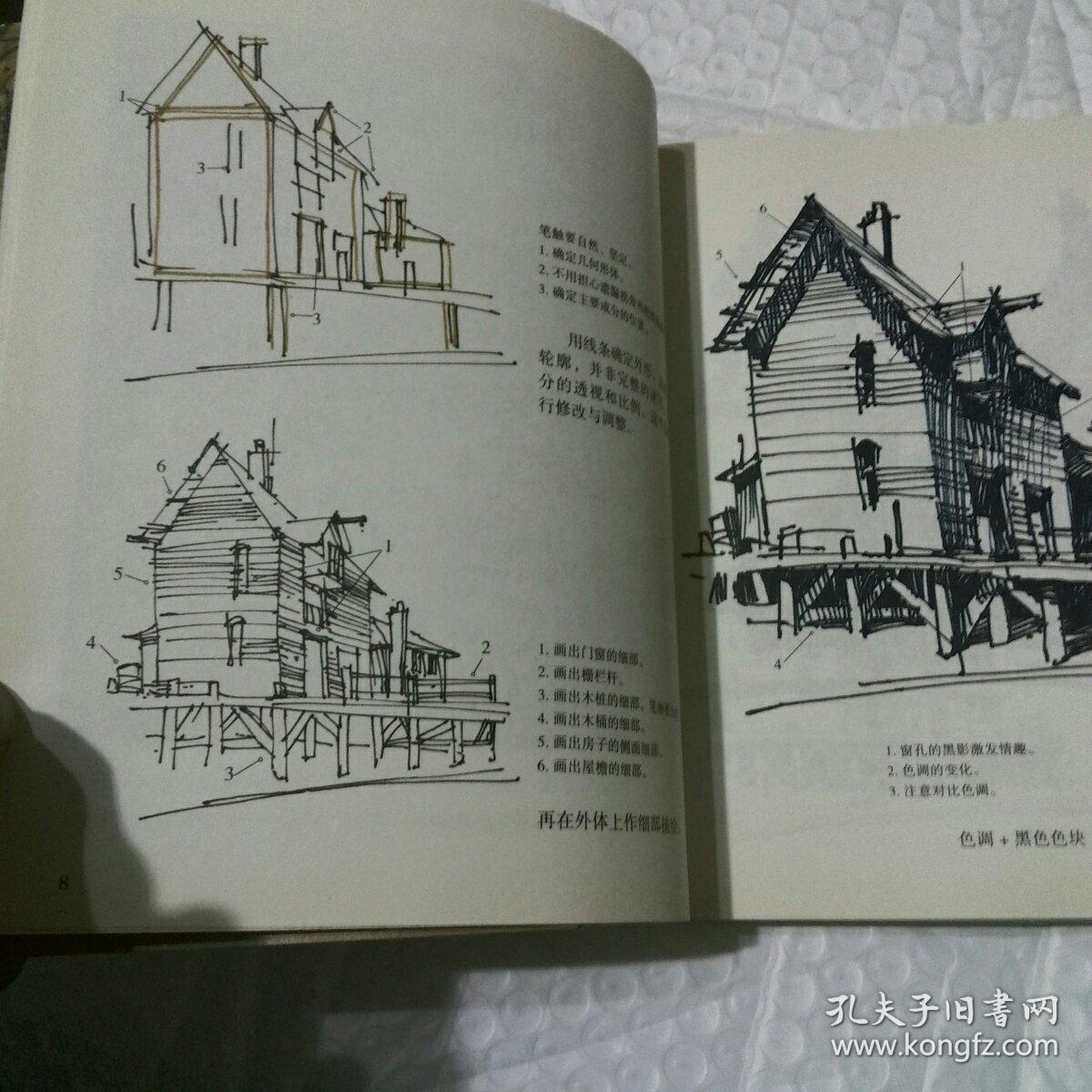 美国设计学院教授讲课手稿·奥列佛风景速写教学