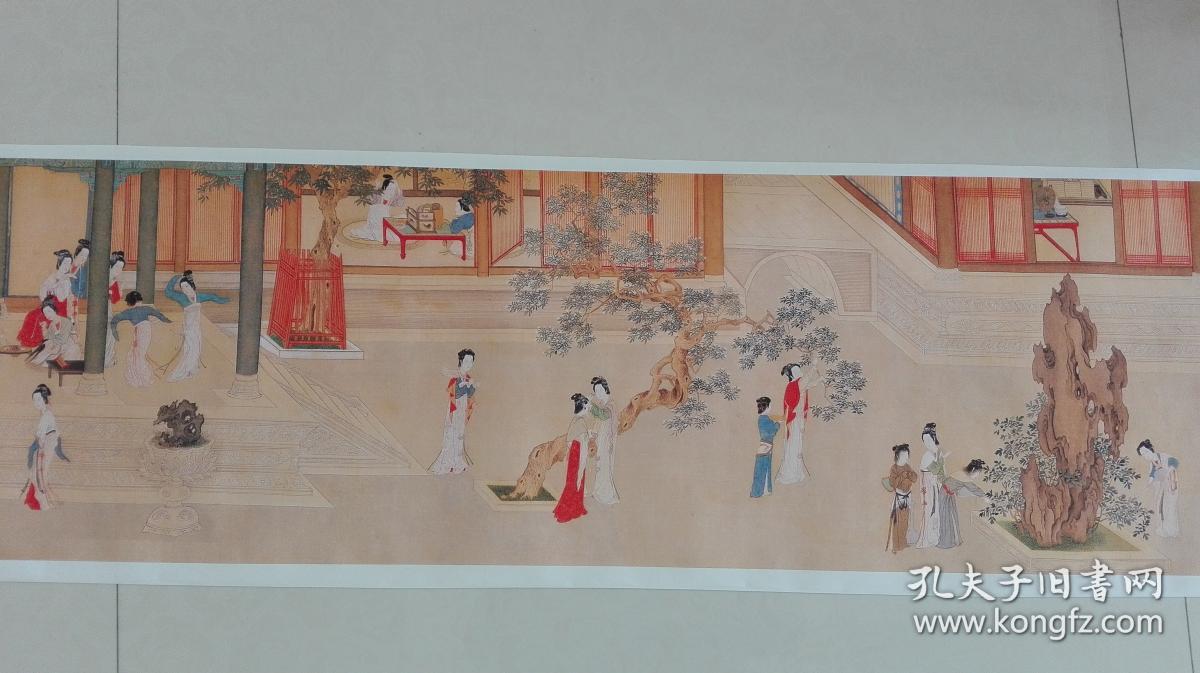 宣纸微喷明代仇英汉宫春晓图北京故宫博物院306x646cm高仿真复制仿