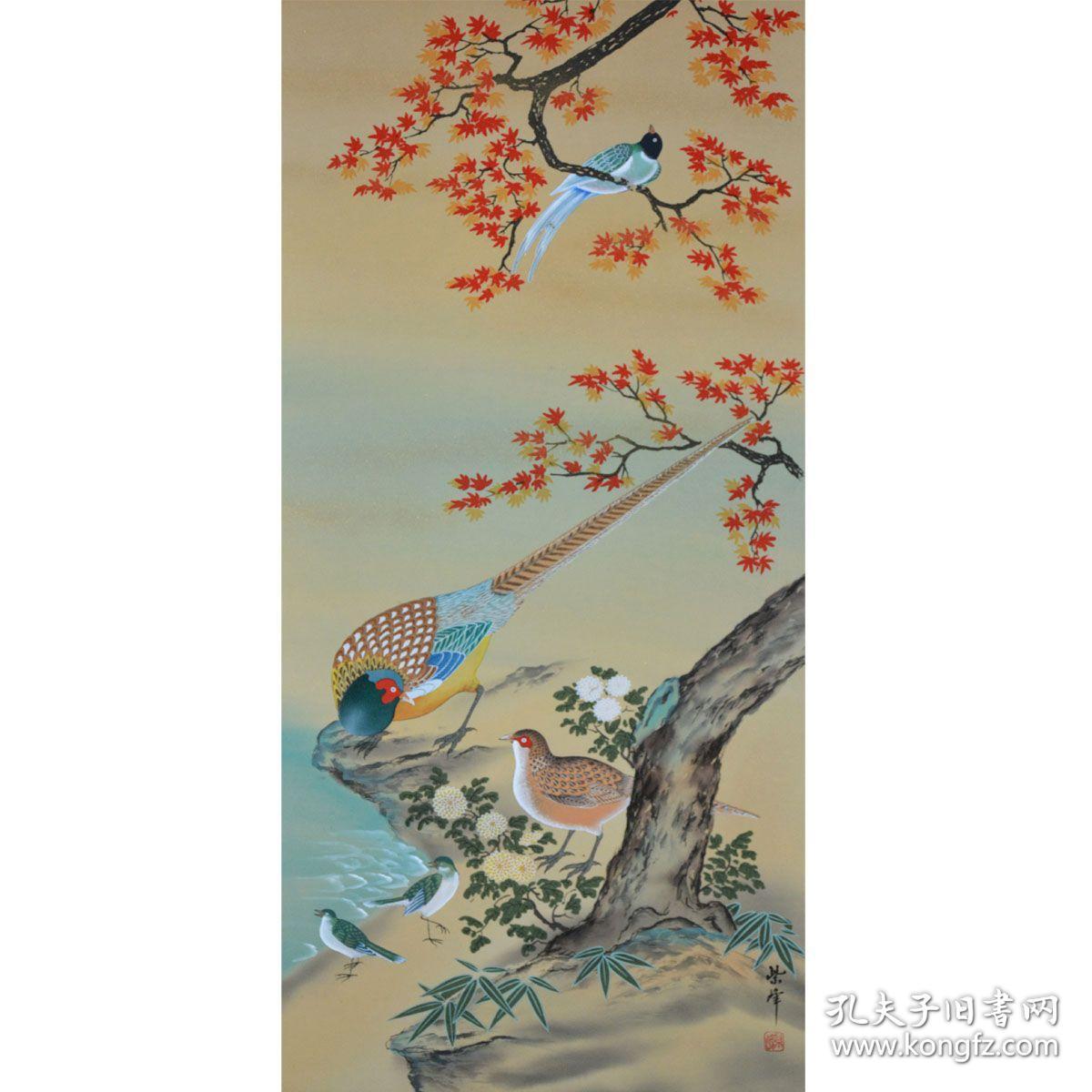 日本老画 榊原紫峰《五禽图》