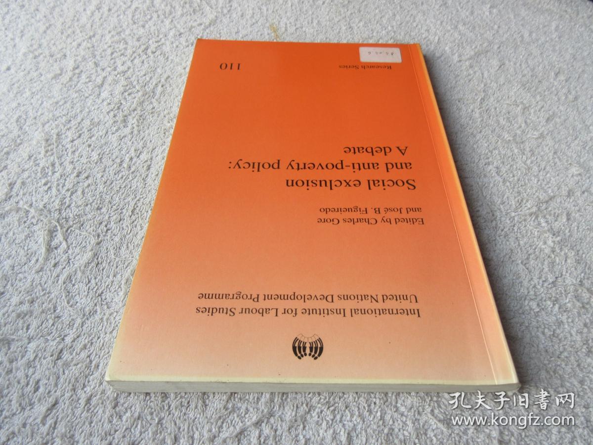 social exclusion and anti-poverty policy: a debate