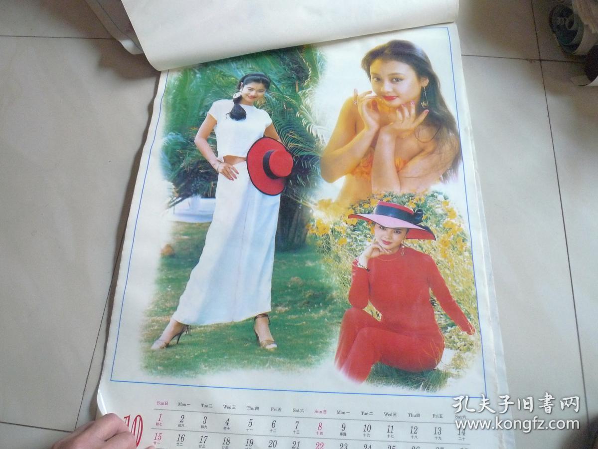 1995年塑纸美女挂历 全年十二张全 [群芳]_贾育平_孔