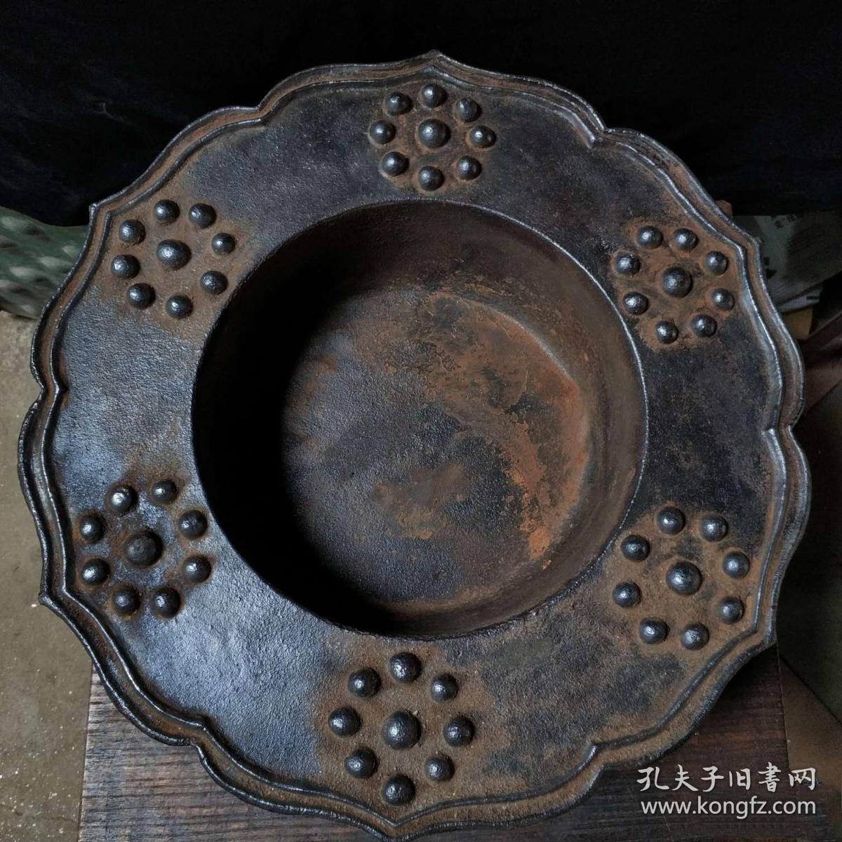 【精品收藏 铁器收藏 老铁火盆 炭炉 铁火炉 火盆 老铁盆 】老铁器