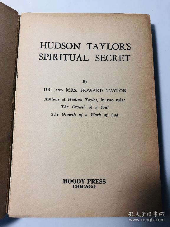 hudson taylor"s spiritual secret_dr. & mrs.  _孔
