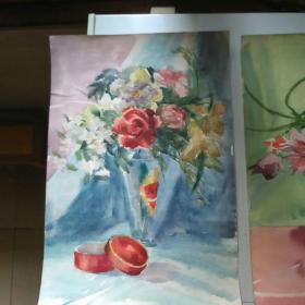 婚纱水粉画_水粉画简单