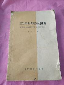 120年阴阳历对照表