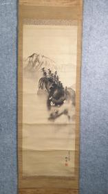 民国日本 绢本名家（独步）手绘水墨山水