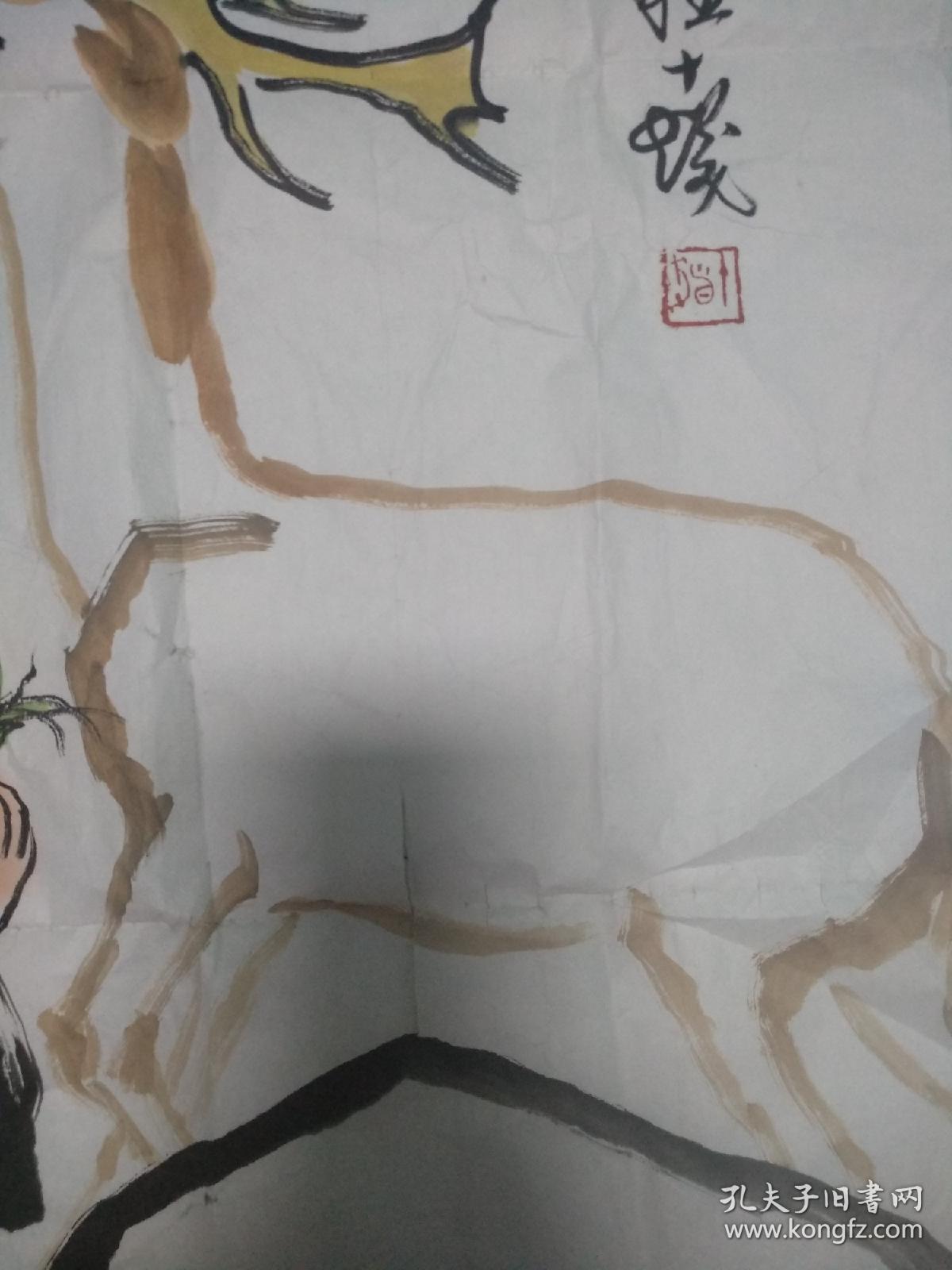 女子"春韵"镜心,笔法精绝,线条精审,人物一气呵成,些须晕染,楚楚传神