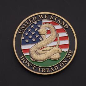 美国蛇自由钟1776纪念章不要踩我纪念币礼物收藏硬币外币军事徽章