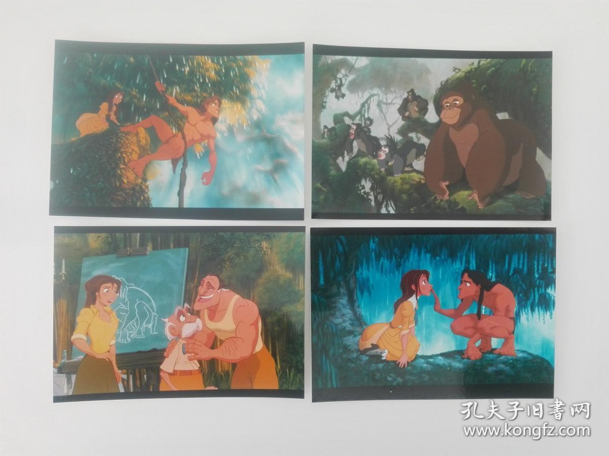 动画片影片(人猿泰山)原版剧照一套10张,主演:托尼·戈德温,张国立