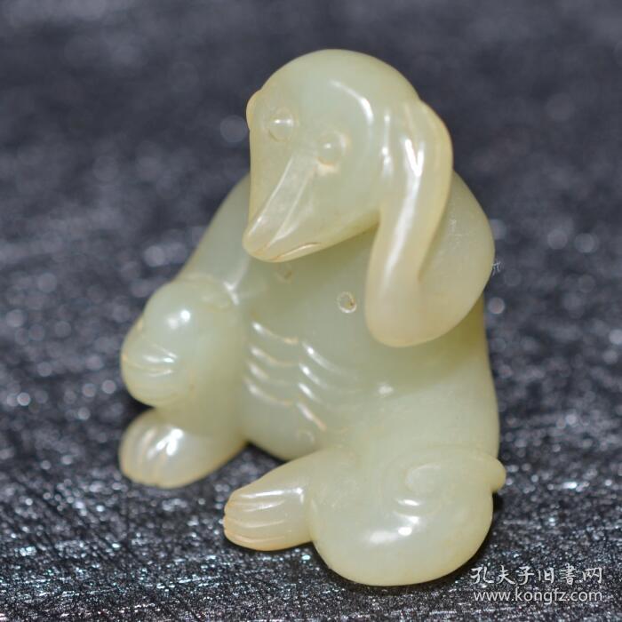 古玉 老和田玉猴手把件玉器古玩杂项收藏