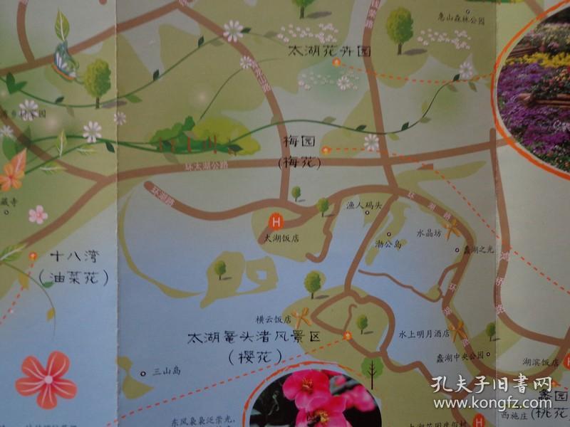 折页 十八湾(油菜花),梅园(梅花),太湖鼋头渚风景区(樱花),蠡园(桃花)