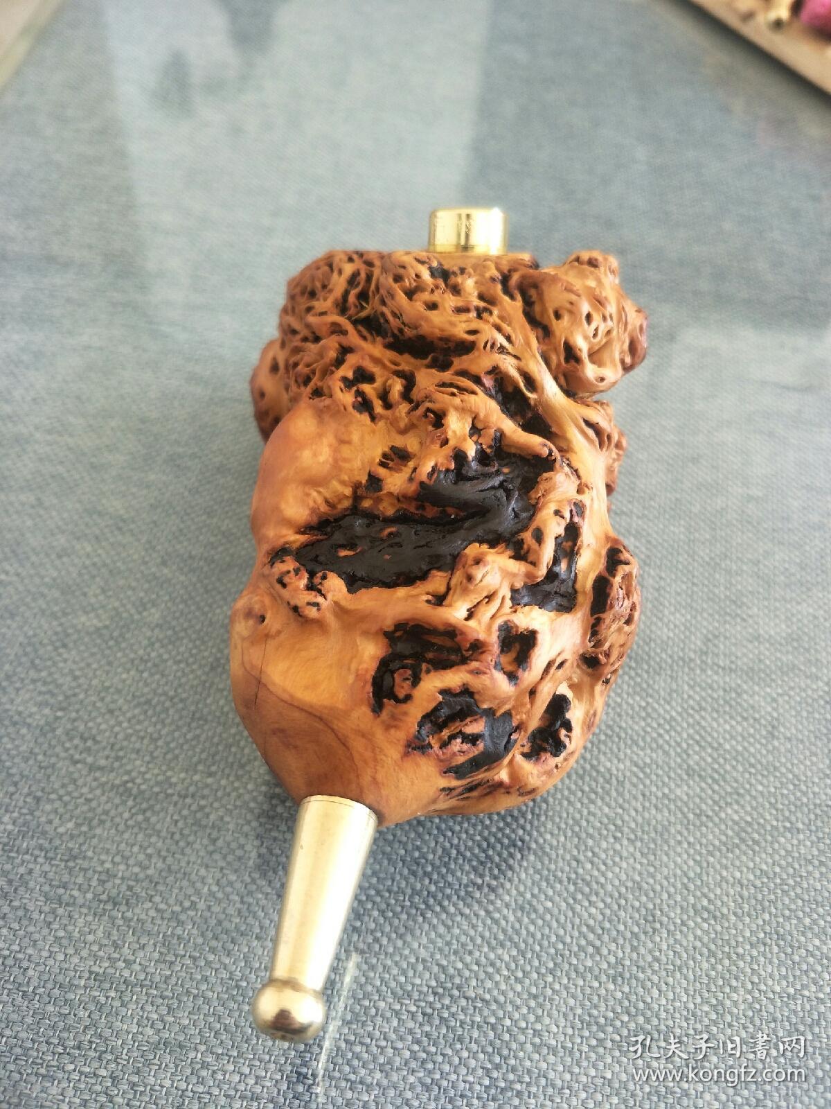 云南天然黑果木树瘤原生态过滤烟斗 烟嘴 手把玩件半成品