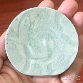 湖田 窑影青釉碗底瓷片2