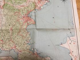 1930年日本印刷《日本交通分县地图-神奈川县