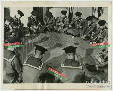 1940年驻守在长江扬子江上游军舰上的中华民国国民党海军官兵,在日军