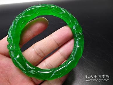 满绿双龙翡翠手镯