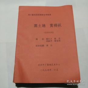 黑土地 黄棉袄四十集电视连续剧文学剧本