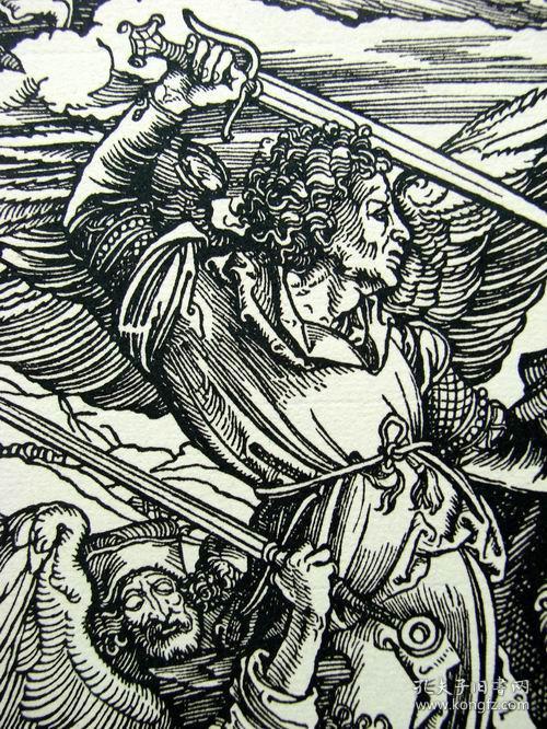 dürer启示录"系列木刻版画—《死亡四骑士》专用水印纸 原尺寸复刻