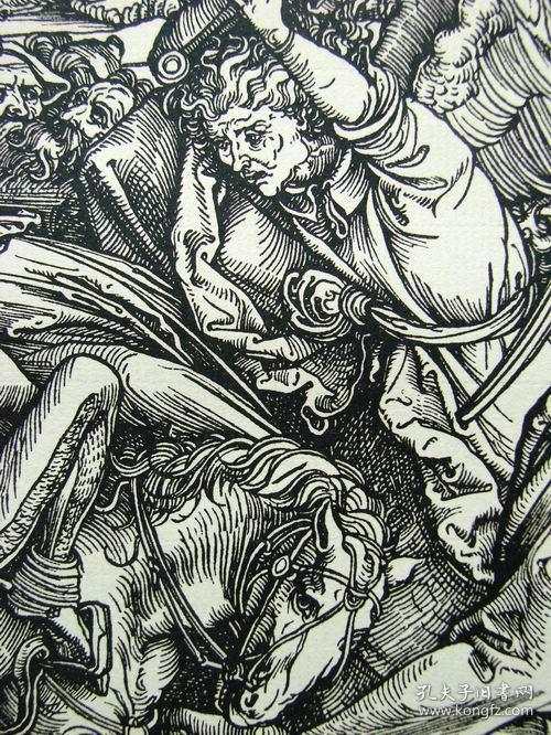 dürer启示录"系列木刻版画—《死亡四骑士》专用水印纸 原尺寸复刻