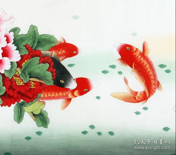 【喻继高】工笔牡丹鱼 富贵有余