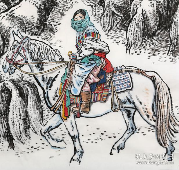 【刘文西】写意人物骑马 奔牛