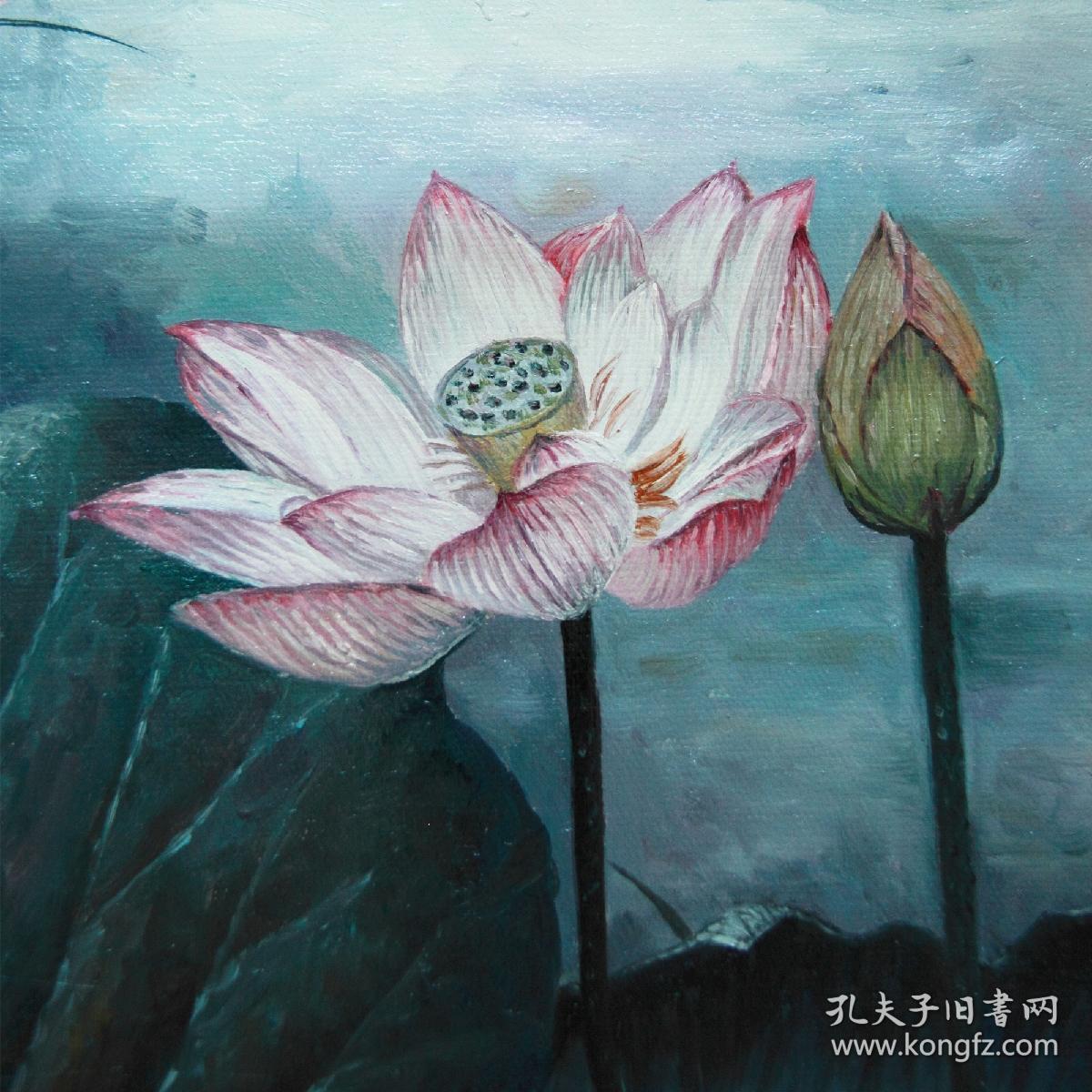 陈兰雪油画莲的心事4545