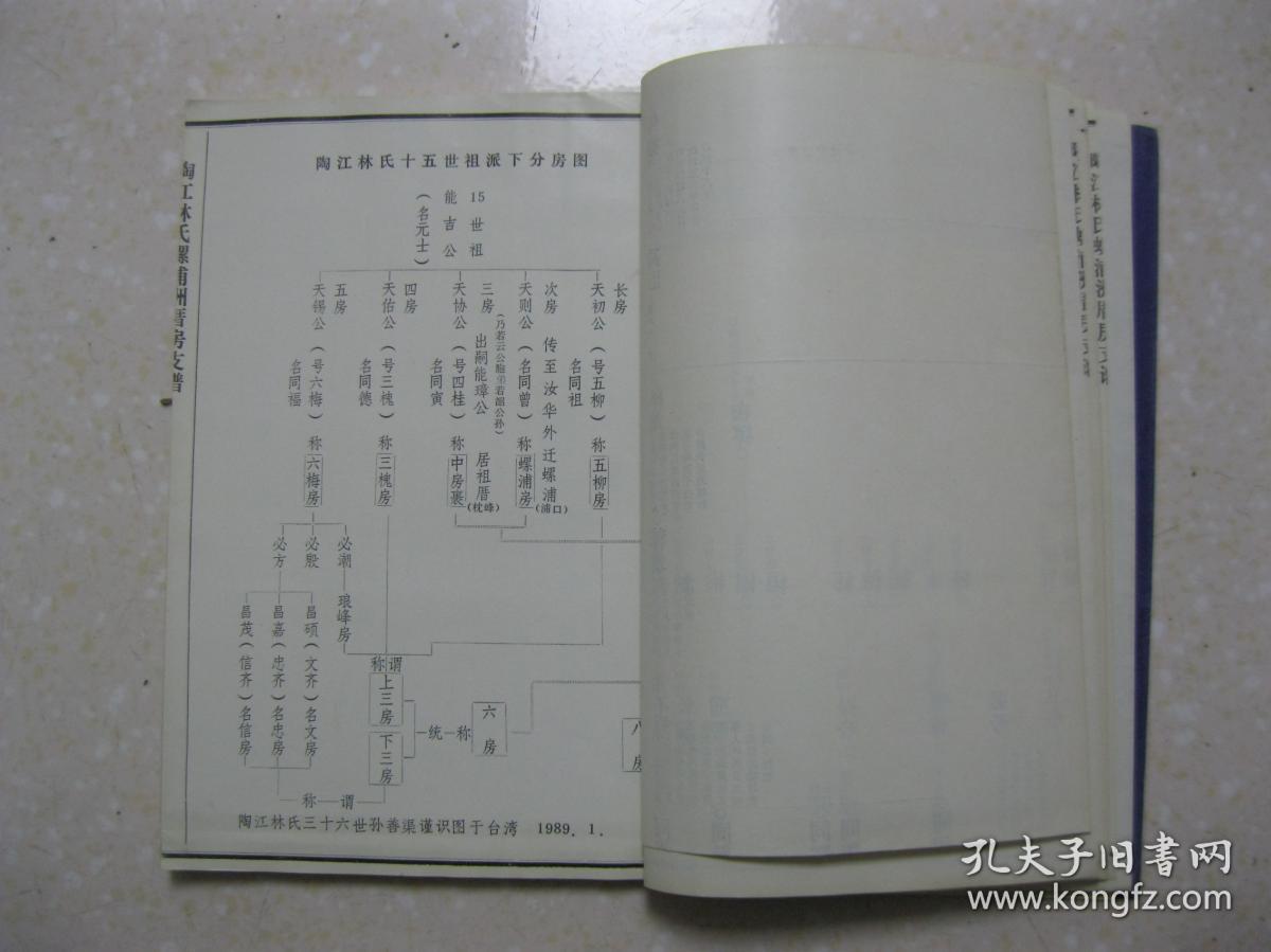 陶江林氏族谱(陶江林氏螺浦洲厝房支谱.字辈:用守是道