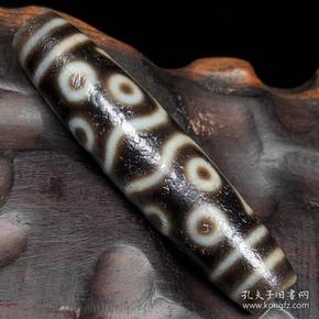 回流千年西藏老料高油包浆【十一眼天珠】尺寸:58*13mm