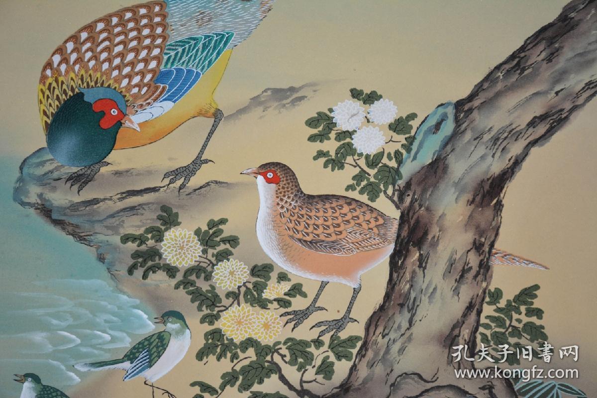 日本老画 榊原紫峰《五禽图》